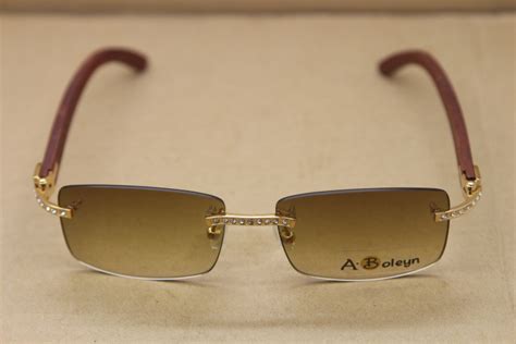 cartier sunglasses diamonds|cartier rimless sunglasses men's.